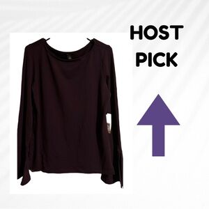 Halogen Purple Plum Women’s Large NWT Cotton, Modal Spandex Long Sleeve …